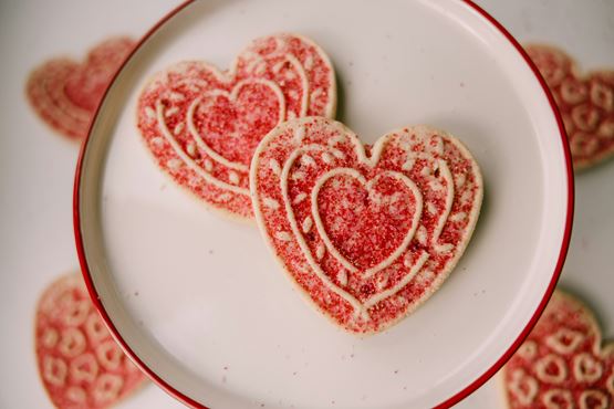 Heart shaped biscuits