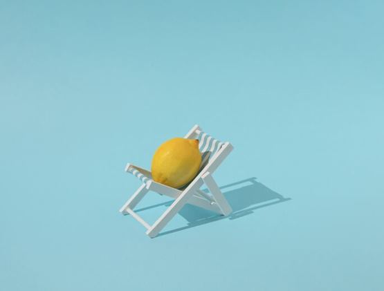 Lemon on a chair