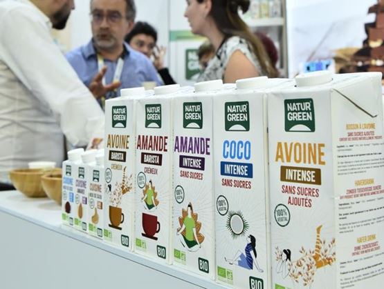 Bottles of vegetal milk