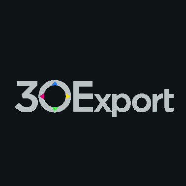 Logo de l'entreprise 30Export avec un cercle multicolore autour du chiffre 30.