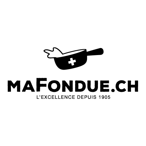 Logo de MaFondue.ch, l'excellence de la fondue suisse depuis 1905.