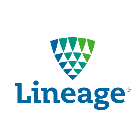 Logo de Lineage, une entreprise internationale de logistique et de stockage alimentaire.
