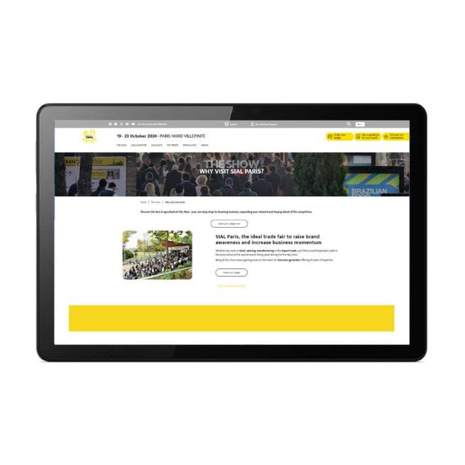 Site web SIAL Paris