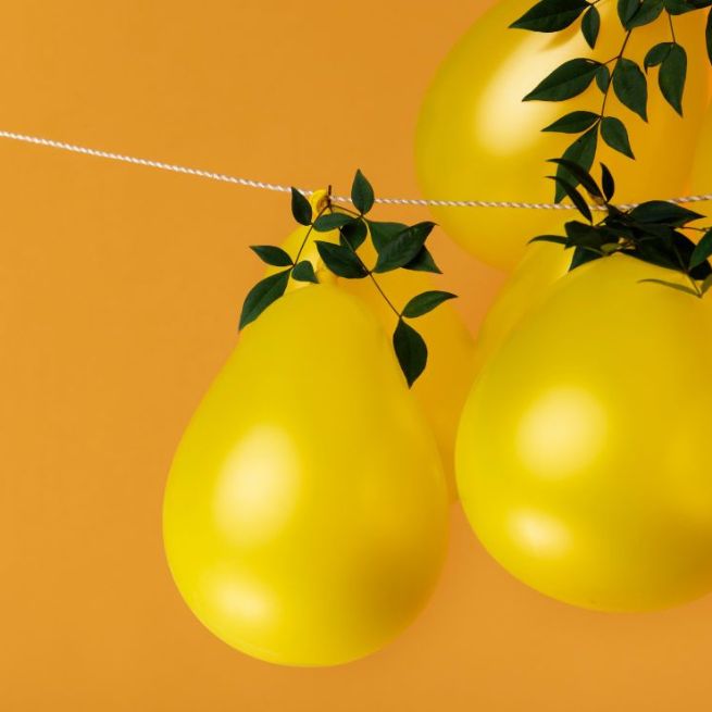 Lemon shape balloons