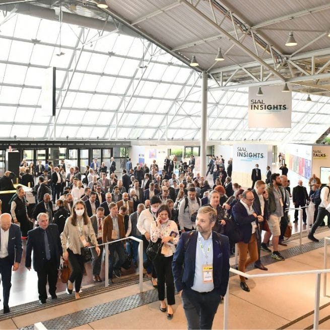 Crowd at the entrance of SIAL Paris