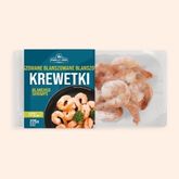 Sachet de crevettes surgelées décortiquées prêtes à l’emploi