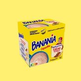 Banania Cacaoté preparation box on a yellow background.