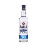 Familia vodka bottle on a white background.