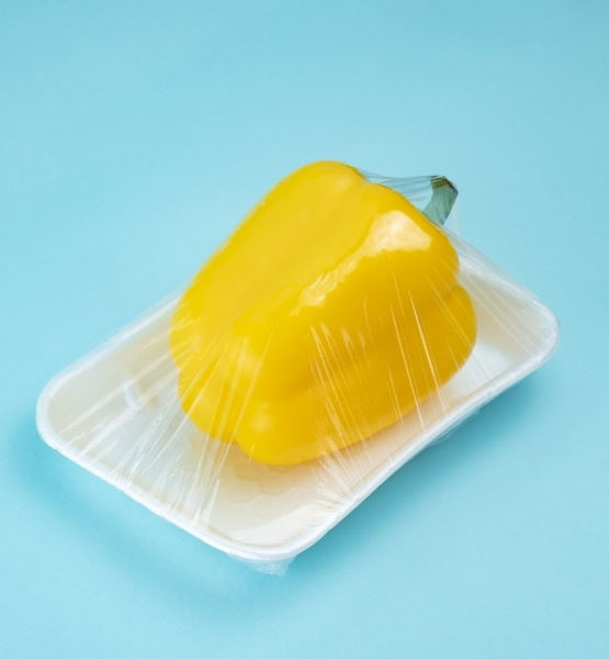 Emballage d'un poivron jaune