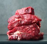 Several cuts of red meat