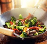 A mix of vegetables and meat