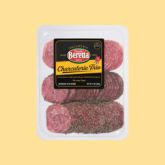 Tray of raw pork patties ready to cook