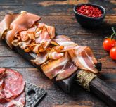 Platter of ham and sausage