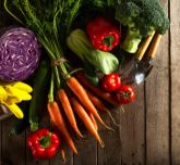 Vegetables on a wood table