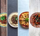 Different dishes with poultry meat