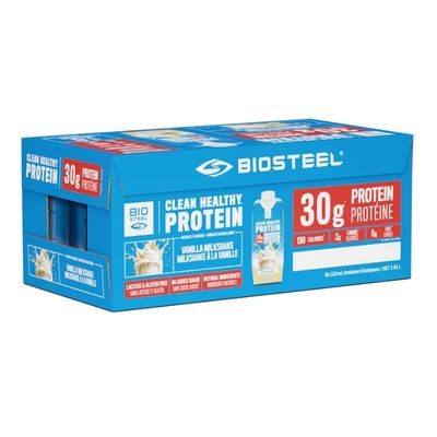 Boite de proteines BioSteel Clean Healthy Protein 30g vanille