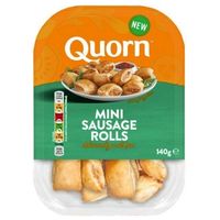 Pack of plant-based sausages displayed on a white background.