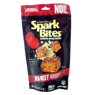 Sachet de snack prébiotique présenté sur fond blanc.