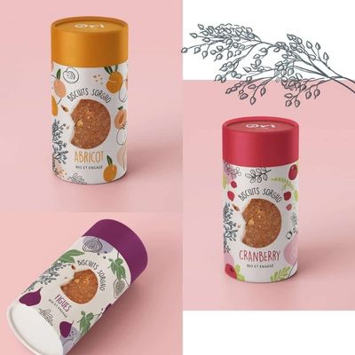 Assorted sorghum biscuits in different flavors made with sustainable grains