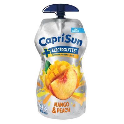 Capri-Sun electrolytes pouch fruit flavor on light background