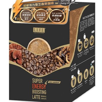 Energy-boosting mushroom latte coffee box