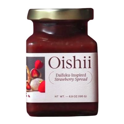 Pot Oishii Daifuku-Inspired Strawberry Spread, pâte à tartiner inspirée du daifuku à la fraise.