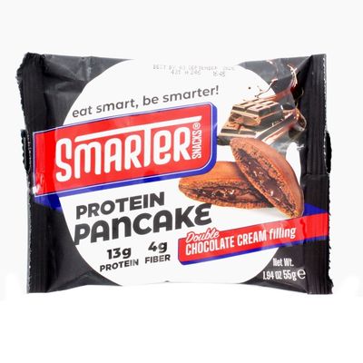Snack Smarter Protein Pancake fourré à la crème chocolat, riche en protéines.