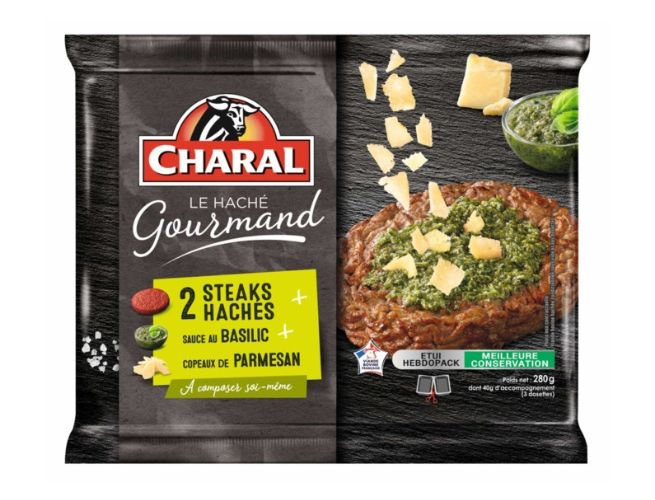 Charal steaks hachés avec topping