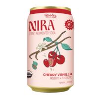 Fermented soda can with cherry and vanilla flavor
