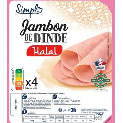 Jambon dinde halal tranché