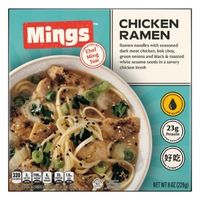 Chicken ramen noodles, frozen ready-made meal
