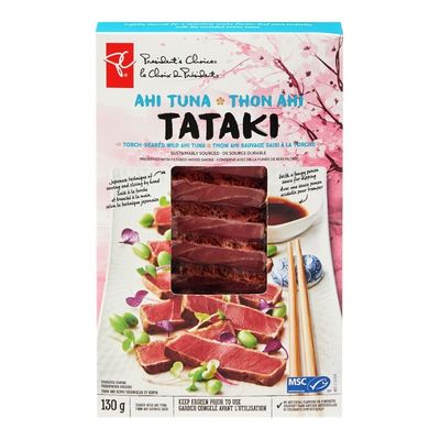 Tataki de thon cru, tranché finement pour une dégustation à la japonaise