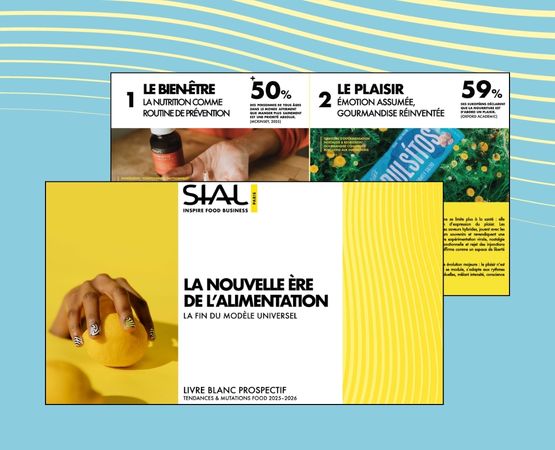 Livre blanc de SIAL présentant des tendances alimentaires futures et un aperçu de la nouvelle ère de l'alimentation avec des statistiques